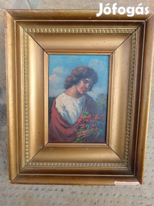 Régi festmény , női portré