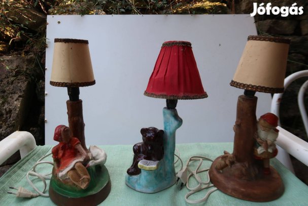 Régi figurális mázas hangulatlámpa gyerekszobába