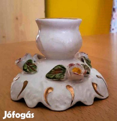 Régi finom FP Zajecar porcelán gyertyatartó