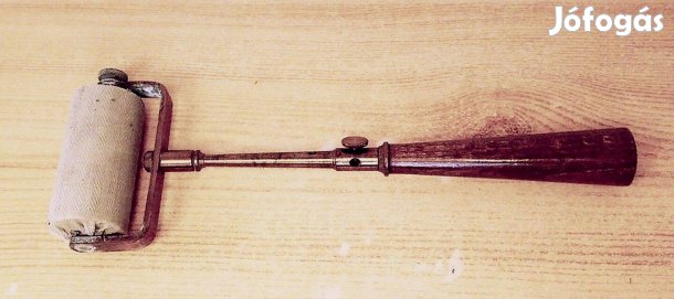 Régi fizikoterápiás készülék tartozéka kézi eszköz, Szövetbe burkolt b