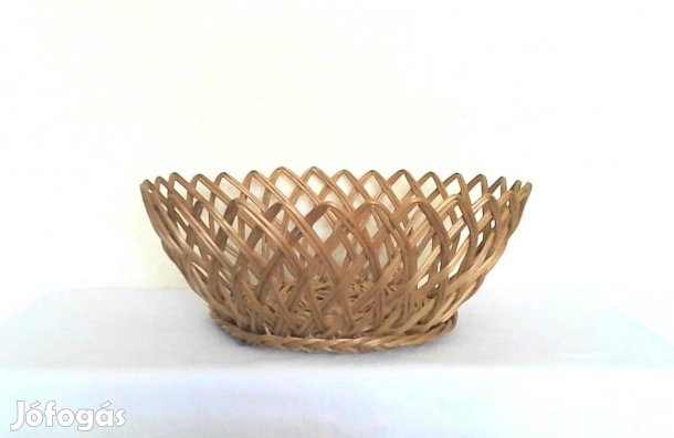 Régi fonott vessző kenyeres kosár 27 cm