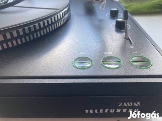 Régi függesztett Telefunken ortofon shure M95ED lemezjátszó bakelit LP