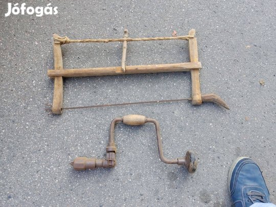 Régi fűrész és kézi furdancs 5-5 eFt