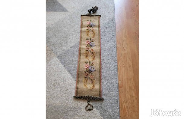 Régi gobelin cselédhívó csengő