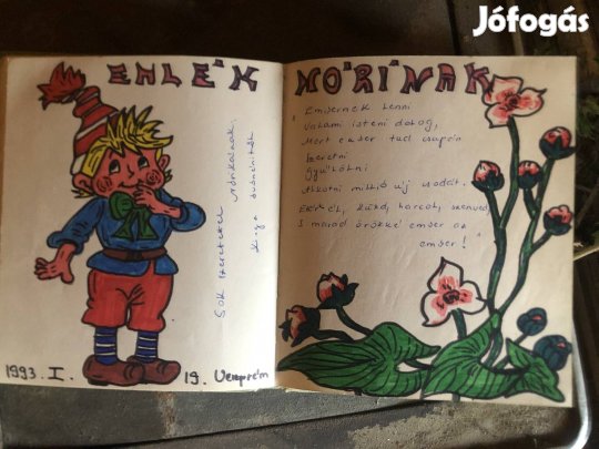 Régi gyerek emlékkönyv 1000 Ft