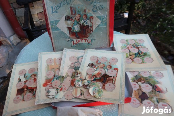 Régi gyerekjáték vidám 1x1 és lottó