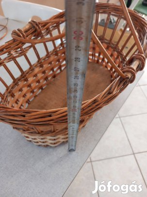 Régi hibátlan játék mozes kosár fonott fűzfa
