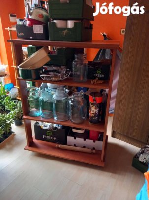 Régi hibátlan nagy méretű polc rendszer guruló lábakkal 160x90cm