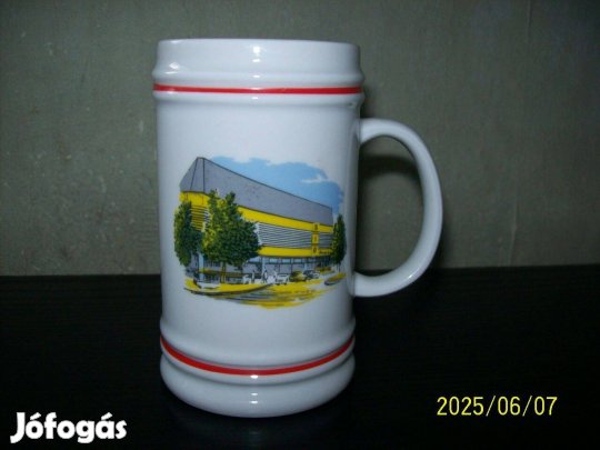 Régi hollóházi porcelán korsó-Sió Áruház