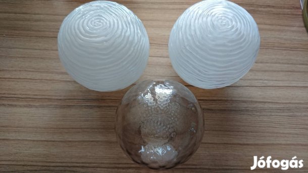 Régi hullám mintás üveg búrák eladók
