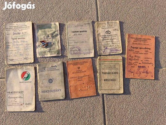 Régi igazolványok 40-es 50-es évekből