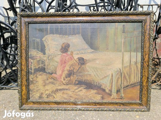 Régi imádkozós gyönyörű festmény!