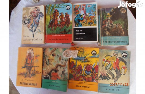 Régi indián regény, Karl May könyv 5 darabonként 2500 ft:Lenti