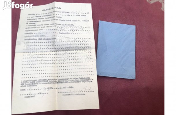 Régi irat , okmány 1000 Ft
