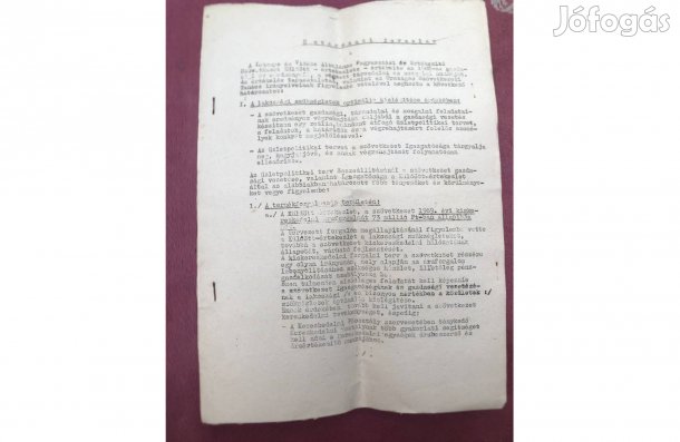 Régi irat, szakmai javaslat 1000 Ft