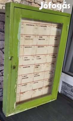 Régi iskolai szekrény. 90x60 cm