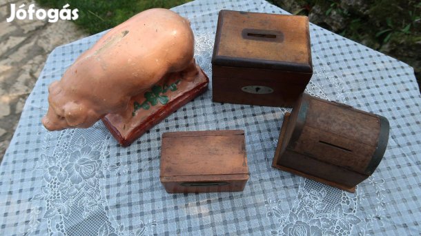 Régi játék perselyek - négy darab egyben