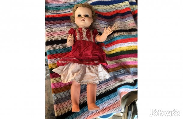 Régi játékbaba M.L. jelzéssel 3500 Ft