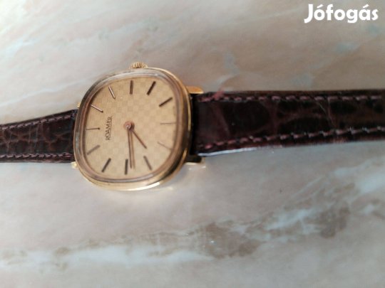Régi jelzet aranyozott Roamer női karóra Gyűjteményes db
