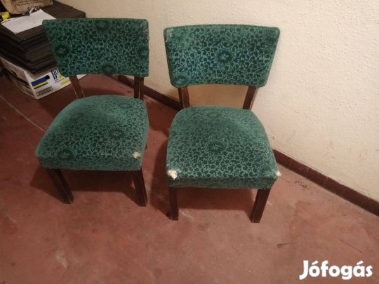 Régi kárpitozott támlás szék 1930 évekből 2db ára 65000ft óbuda