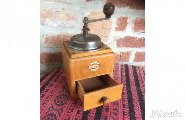 Régi kávédaráló, fa kaávédarálógép 6500 ft