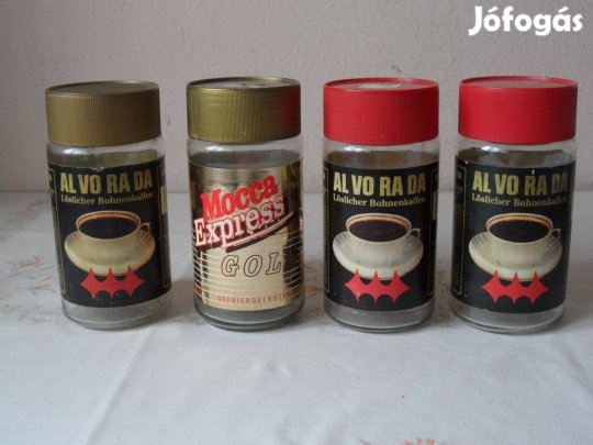 Régi kávés üvegek ( 4 db.)