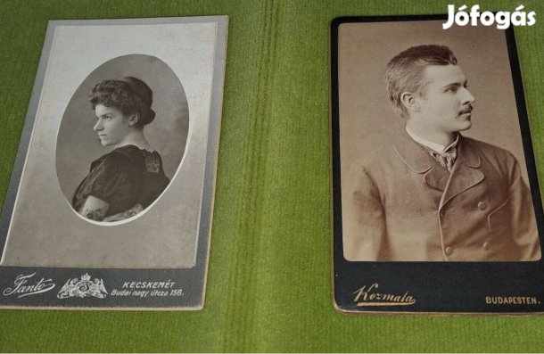 Régi kemény fotográfiák 2 darab