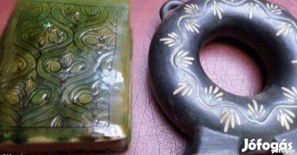 Régi kerámia kulacs pálinkás