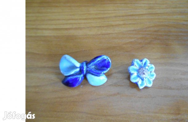 Régi kerámia pillangó és virág