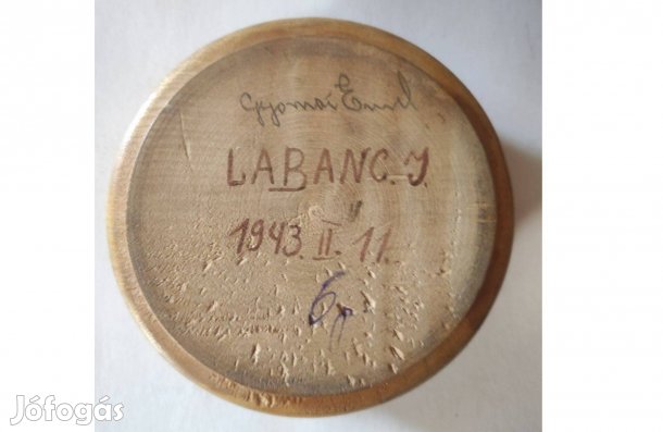 Régi kerek fa dobozka (1943, 12 cm)
