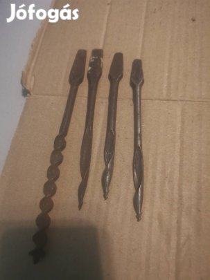 Régi kézi cigányfúrók 4db 