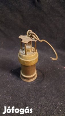 Régi kicsi réz bányászlámpa