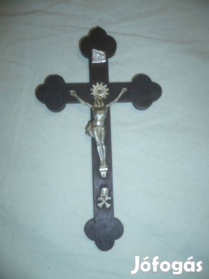 Régi kis fali fa feszület kereszt