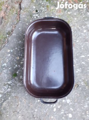 Régi kisebb zománcos füles tepsi 20x30