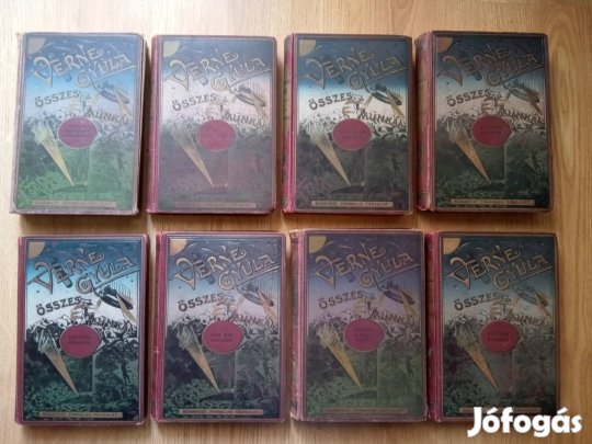Régi könyv gyűjtemény Jules Verne 