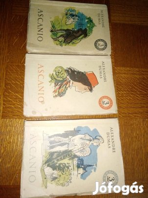 Régi könyv regiség regeny 3 db Alexandre Dumas