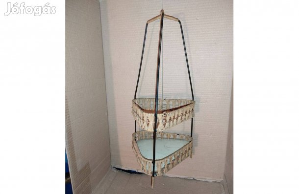 Régi kovácsoltvas zöldségtartó (2 szintes)