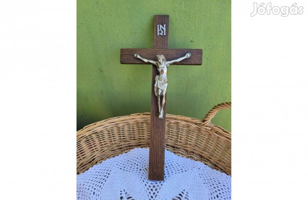 Régi krisztus a kereszten - fa-fém