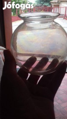 Régi különleges opálos üvegű irizáló lámpa búra