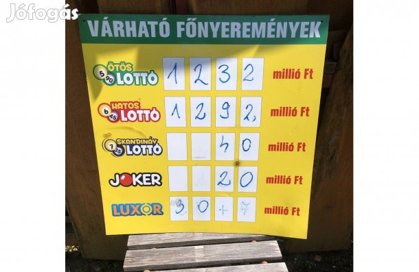 Régi lottozó plakát 1800 Ft
