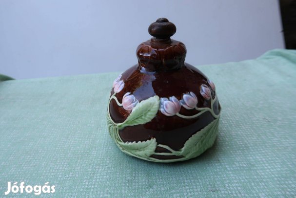 Régi luster lámpa szép fajansz teste