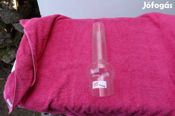 Régi luszter lámpa cilinderűvegje 9,5 cm átmérővel