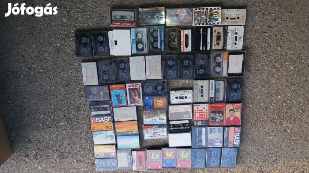 Régi magnó kazetták vegyesen - egyben eladó, 61 db