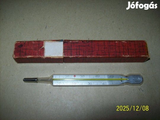 Régi magyar hagyományos lázmérő-MNOSZ Labor (Papír tokkal)