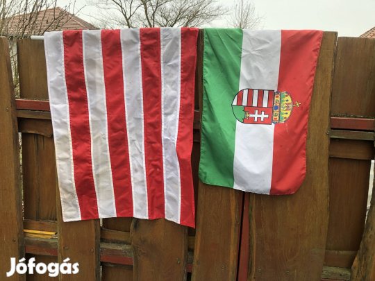 Régi magyar zászló rúddal 5000 Ft /db:Lenti