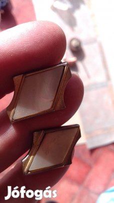 Régi mandzsetta gomb gyöngyház berakással