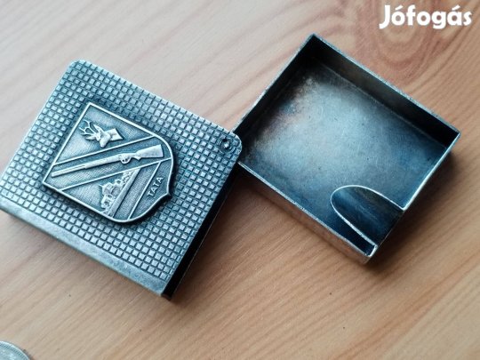 Régi mini hamutál összecsukható Tatai Vadász ezüstözött szép