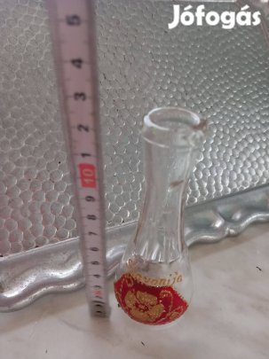 Régi mini pálinkás üveg Slavonija