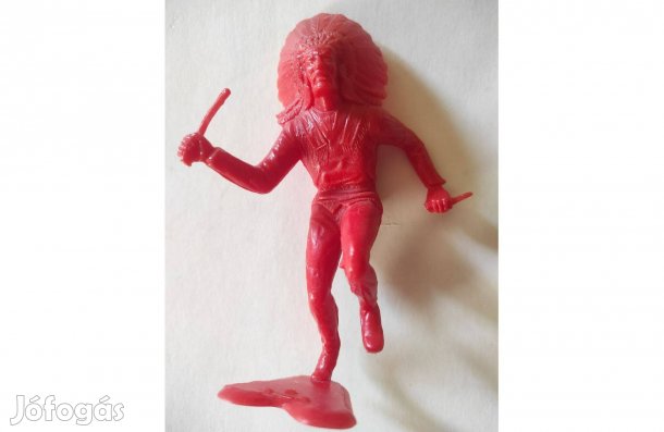 Régi műanyag indián figura (14 cm)