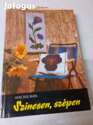 Régi nagy Hímzés kézi könyv 1976. Színesen szépen